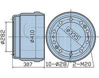  M1236 - TAMBOR FRENO VOLVO ALT.307   1599012/4